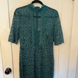 Express Green Lace Dress